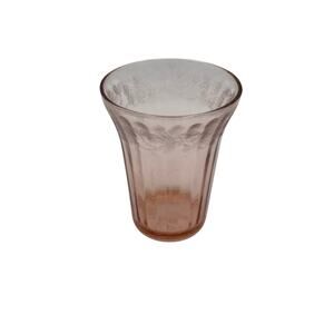 Jeannette Depression Glass Cherry Blossom Pink Tumbler